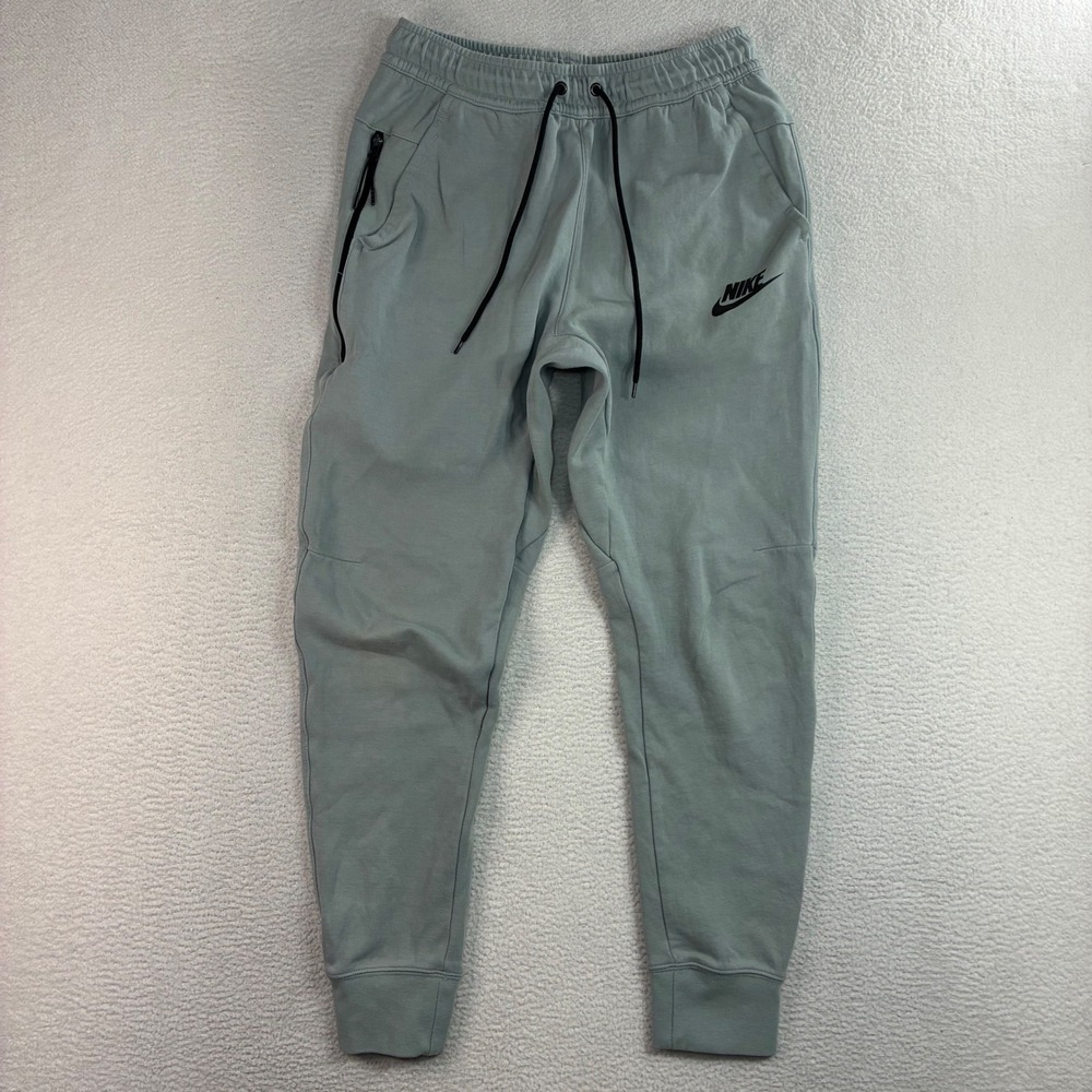 Nike Tech‎ Fleece Jogger Pants Men L Gray Tapered Sweatpants Stretch DD5293-330